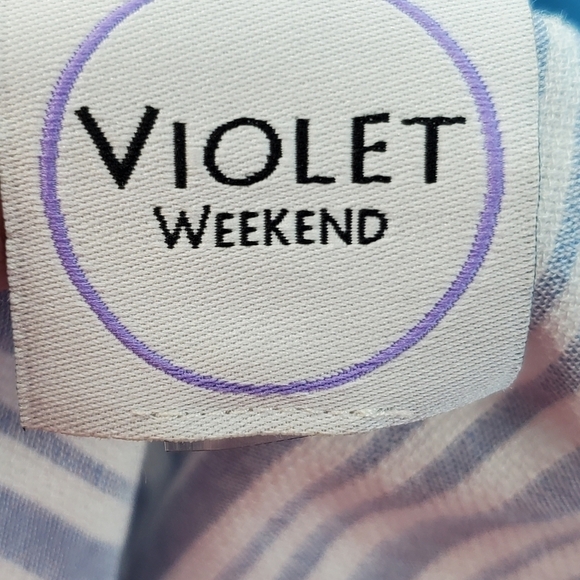 Violet Weekend New blue striped jumpsuit Medium - Picture 8 of 16